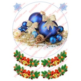 Вафельна картинка Новий Рік та Різдво 035